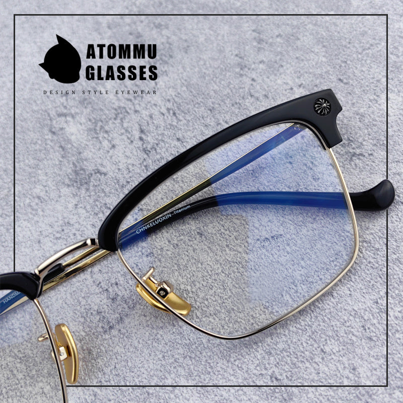 Stylish Browline Titanium Eyeglass Frames: Shop Classic Browline glasses Design - EO-545