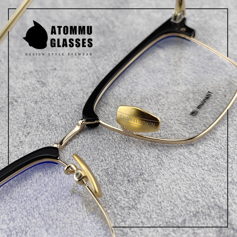 Stylish Browline Titanium Eyeglass Frames: Shop Classic Browline glasses Design - EO-545