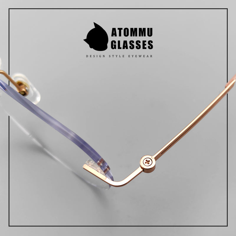 Japanese Pure Titanium Rimless Eyeglasses - EO-6773