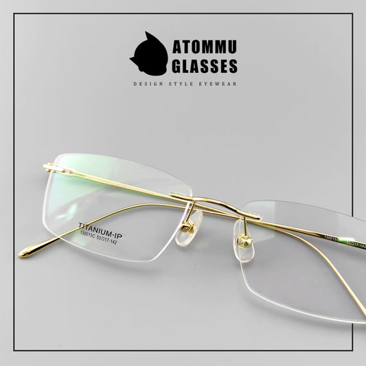 Light Weight Pure Titanium Rimless Eyeglasses - EO-130015