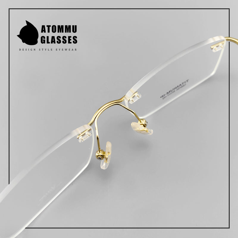 Light Weight Pure Titanium Rimless Eyeglasses - EO-130015