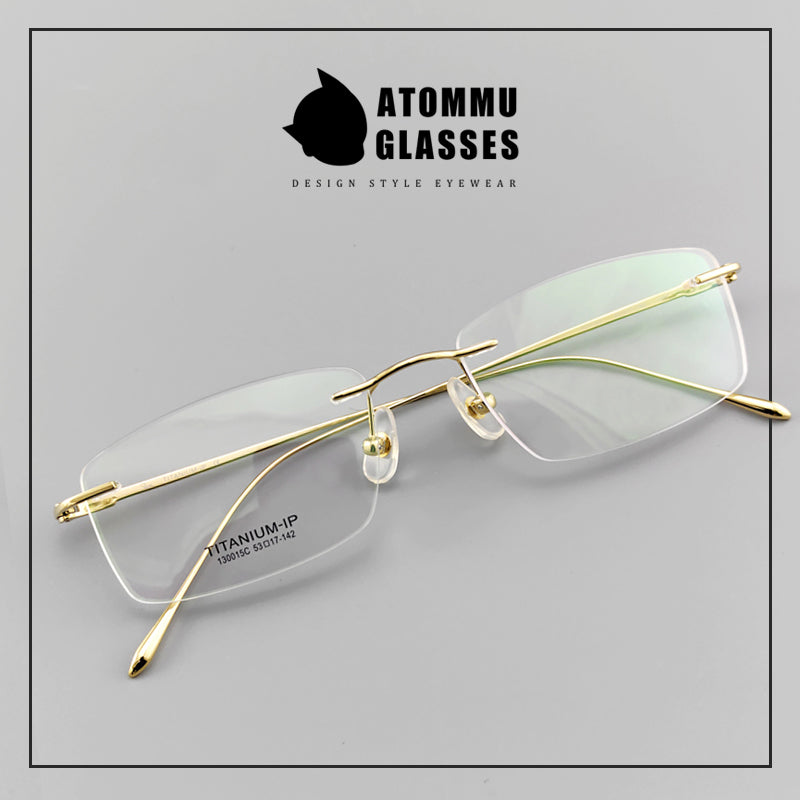 Light Weight Pure Titanium Rimless Eyeglasses - EO-130015