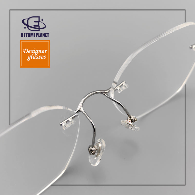 Elegant Rimless Glasses For Women  - Pure Japanese Titanium Frame - EO-7056