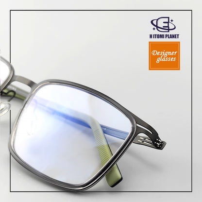 Rectangular Full-Frame Beta Titanium Glasses (EO-3021) - Lightweight, Screwless Design, Perfect for Smaller Faces