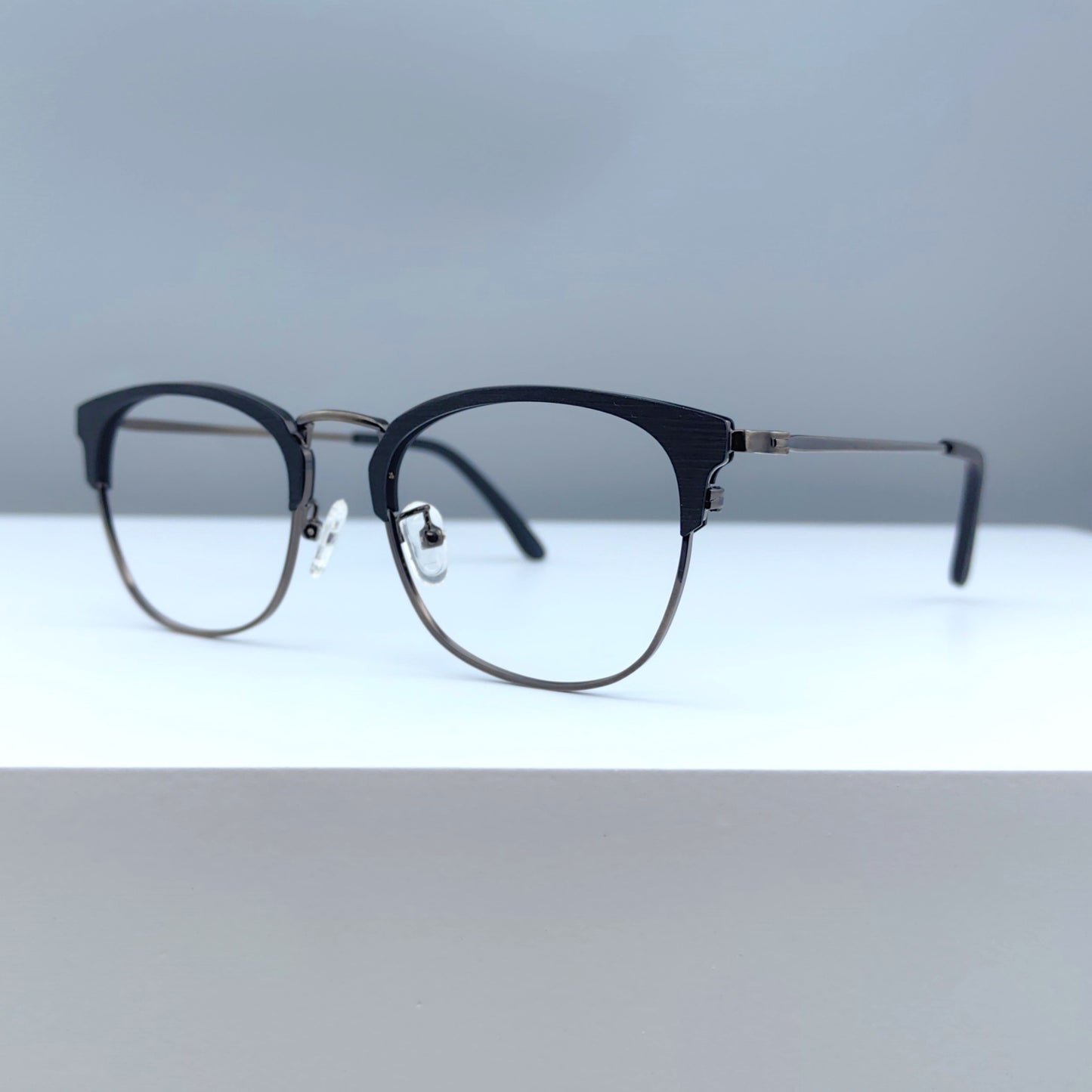 Wooden & Pure Titanium Browline Eyeglasses EO-8106