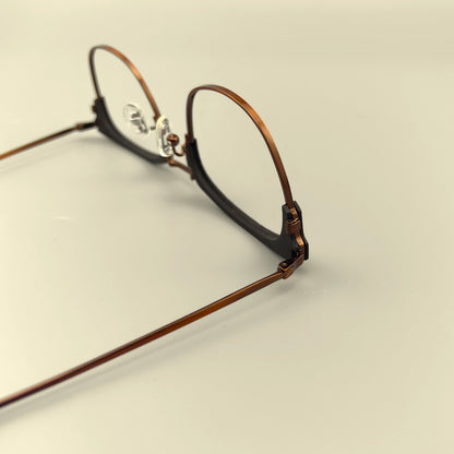 Wooden & Pure Titanium Browline Eyeglasses EO-8106