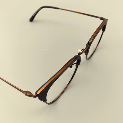 Wooden & Pure Titanium Browline Eyeglasses EO-8106