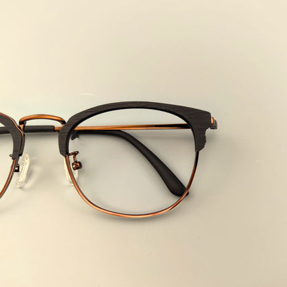 Wooden & Pure Titanium Browline Eyeglasses EO-8106