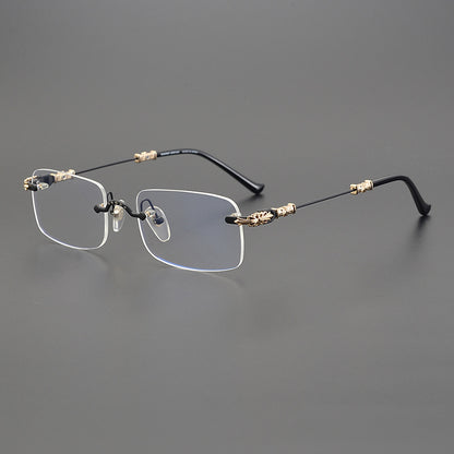 Chrome Hearts Rimless Titanium Glasses | Lightweight Square Frames for Men