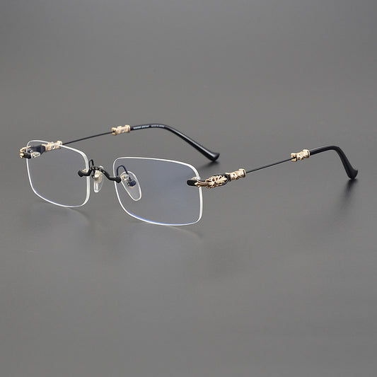 Chrome Hearts Rimless Titanium Glasses | Lightweight Square Frames for Men