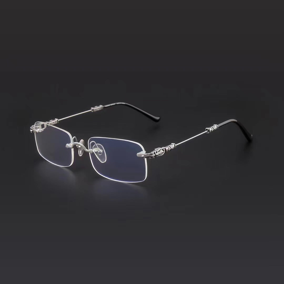 Chrome Hearts Rimless Titanium Glasses | Lightweight Square Frames for Men