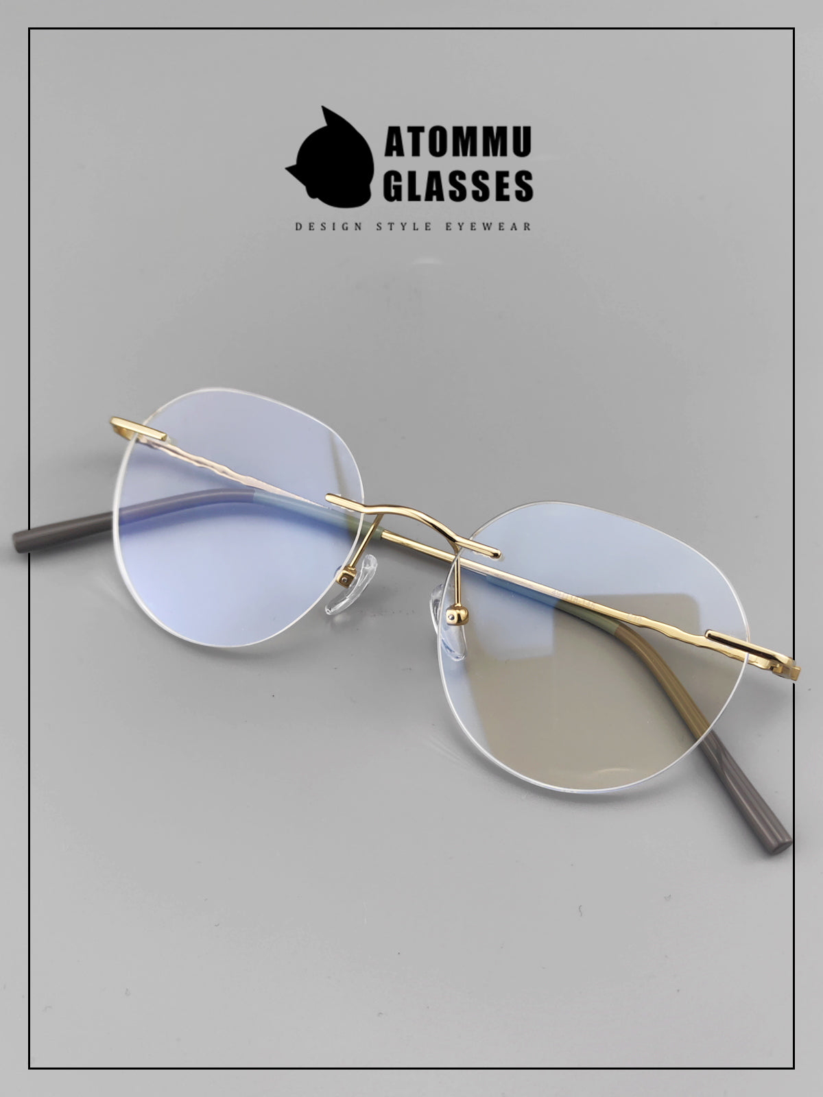 Japanese Style Frameless Glasses | Lightweight Pure Titanium Frame - EO-6682