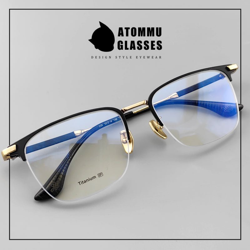 Black & Gold Browline Eyeglasses - EO - 737 - HP eyeglasses