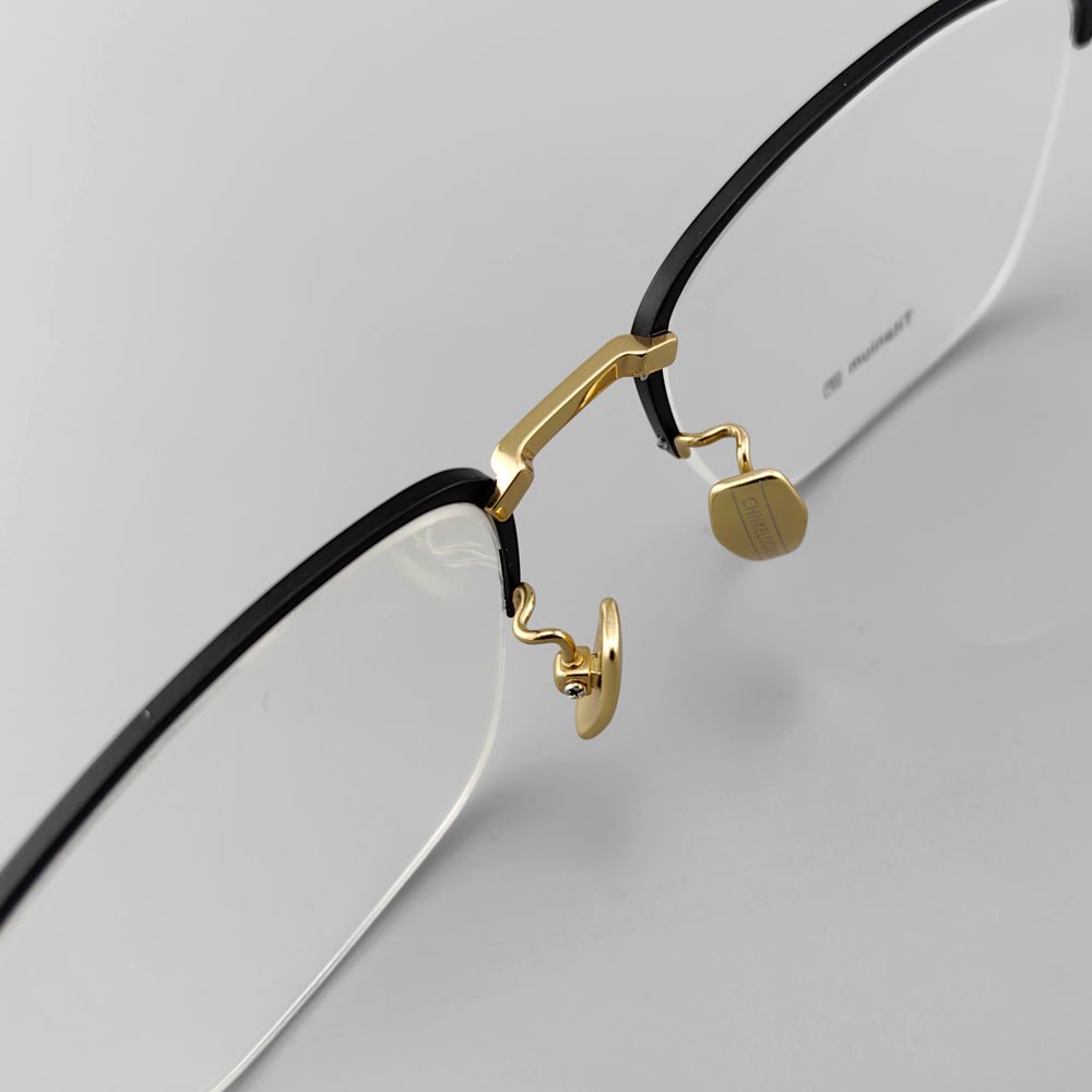 Black & Gold Browline Eyeglasses - EO - 737 - HP eyeglasses