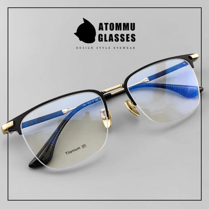 Black & Gold Browline Eyeglasses - EO - 737 - HP eyeglasses