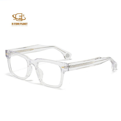 Bold 8.0mm Acetate Eyeglass Frame | Square - Cut Design | Unisex Blue Light Blocking Glasses for High Prescription - HP eyeglasses