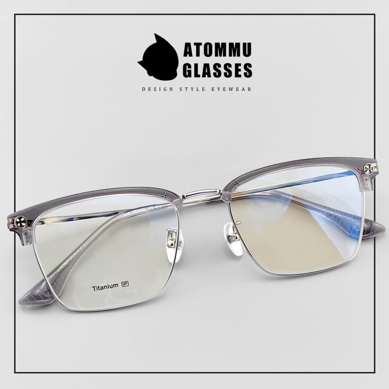 Browline Eyeglasses - Elegant and Lightweight Pure Titanium Browline Frames - EO - 811 - HP eyeglasses