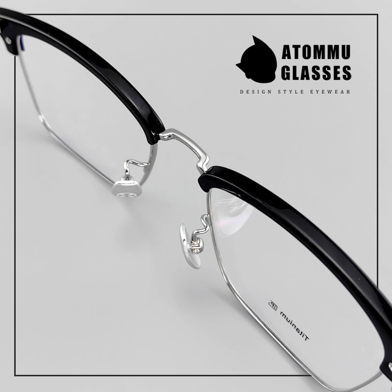 Browline Eyeglasses - Elegant and Lightweight Pure Titanium Browline Frames - EO - 811 - HP eyeglasses