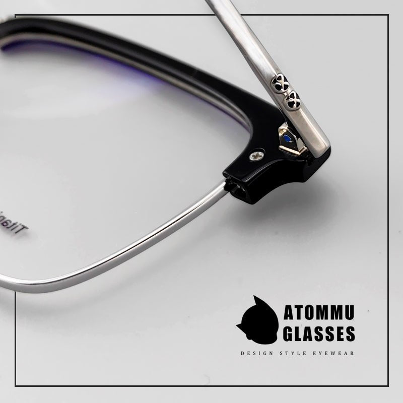 Browline Eyeglasses - Elegant and Lightweight Pure Titanium Browline Frames - EO - 811 - HP eyeglasses