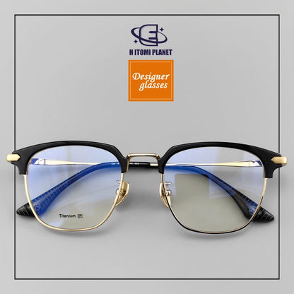 Browline Optical Glasses | Pure Titanium Frame with Acetate Design | HPGlasses EO - 668 - HP eyeglasses