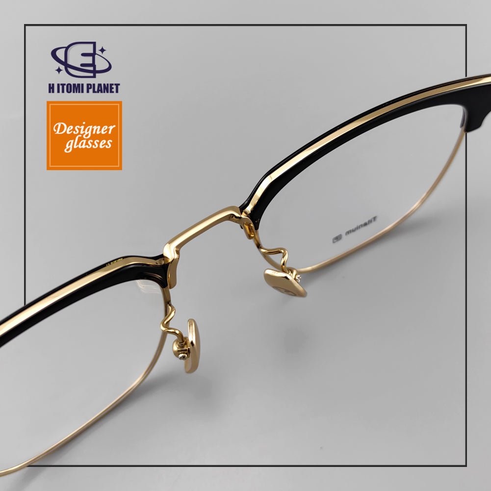 Browline Optical Glasses | Pure Titanium Frame with Acetate Design | HPGlasses EO - 668 - HP eyeglasses