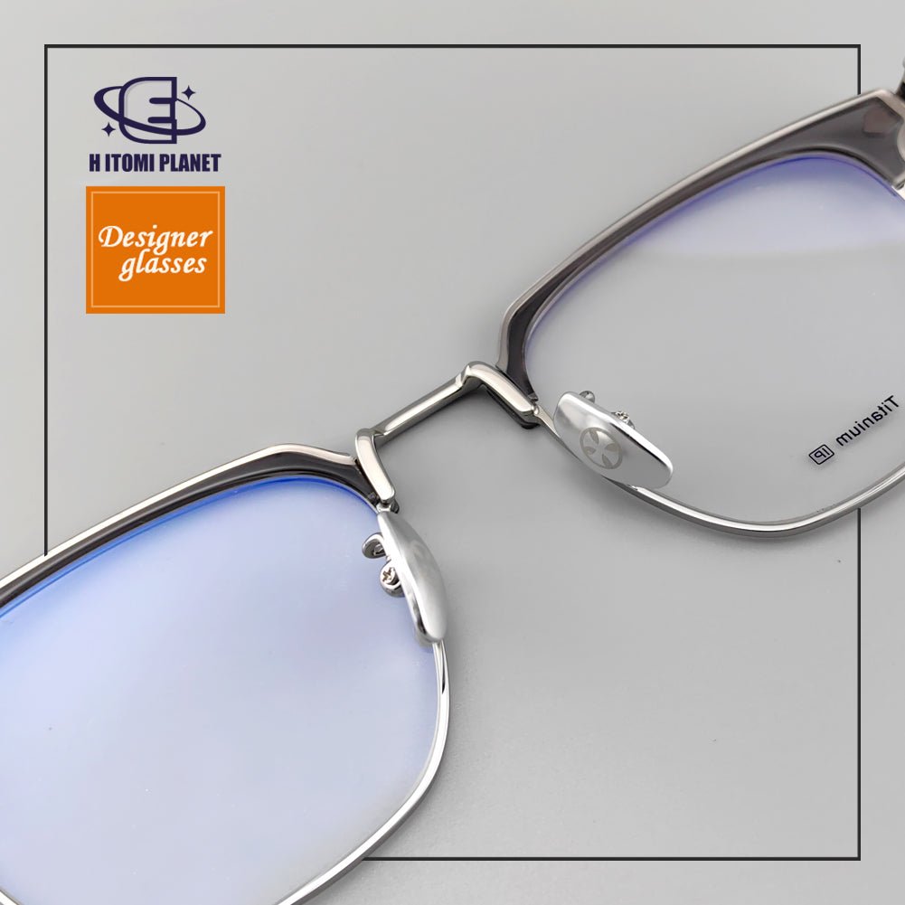 Browline Optical Glasses | Pure Titanium Frame with Acetate Design | HPGlasses EO - 668 - HP eyeglasses