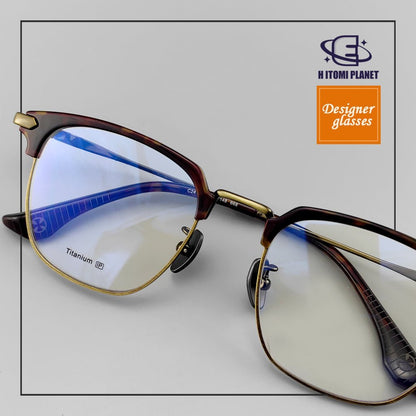 Browline Optical Glasses | Pure Titanium Frame with Acetate Design | HPGlasses EO - 668 - HP eyeglasses