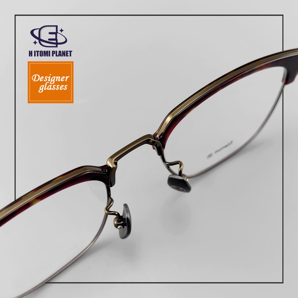 Browline Optical Glasses | Pure Titanium Frame with Acetate Design | HPGlasses EO - 668 - HP eyeglasses