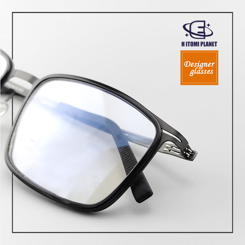 Rectangular Full-Frame Beta Titanium Glasses (EO-3021) - Lightweight, Screwless Design, Perfect for Smaller Faces