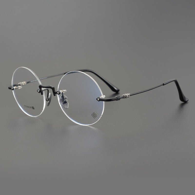 Chrome Hearts - Inspired Luxury round rimless glasses | Pure Titanium Round Frames for Men & Women - HP eyeglasses