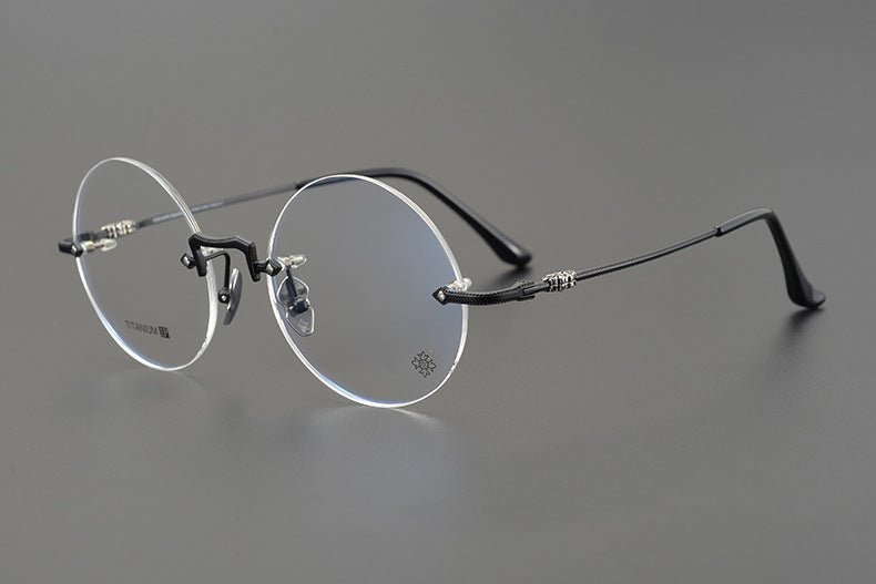 Chrome Hearts - Inspired Luxury round rimless glasses | Pure Titanium Round Frames for Men & Women - HP eyeglasses