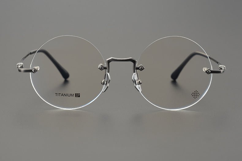 Chrome Hearts - Inspired Luxury round rimless glasses | Pure Titanium Round Frames for Men & Women - HP eyeglasses