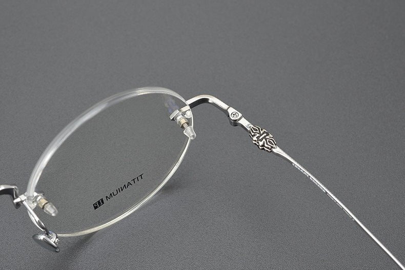 Chrome Hearts - Inspired Luxury round rimless glasses | Pure Titanium Round Frames for Men & Women - HP eyeglasses