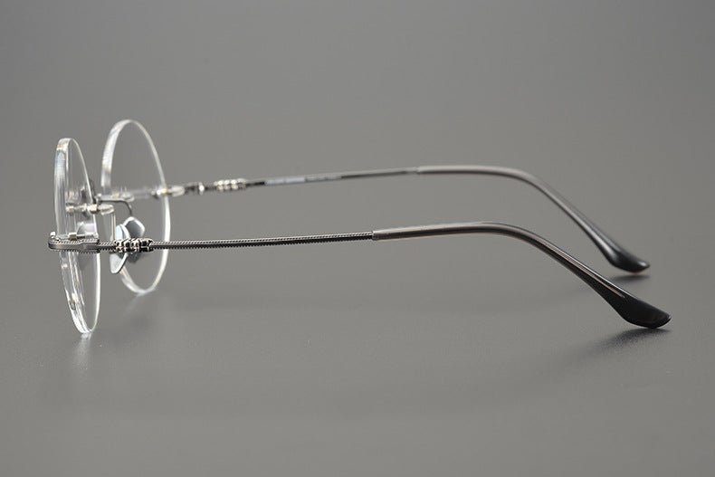 Chrome Hearts - Inspired Luxury round rimless glasses | Pure Titanium Round Frames for Men & Women - HP eyeglasses