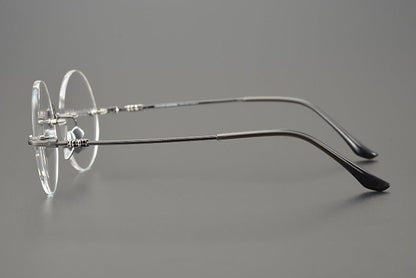 Chrome Hearts - Inspired Luxury round rimless glasses | Pure Titanium Round Frames for Men & Women - HP eyeglasses