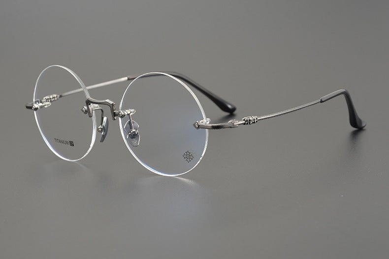 Chrome Hearts - Inspired Luxury round rimless glasses | Pure Titanium Round Frames for Men & Women - HP eyeglasses