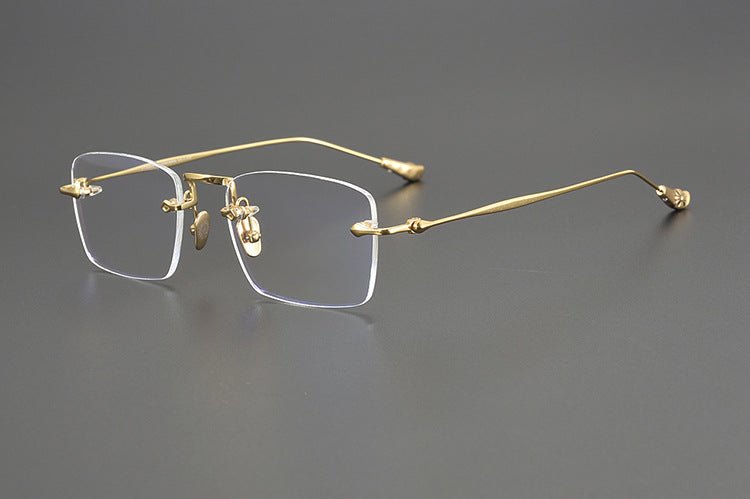 Chrome Hearts - Inspired rimless square glasses | Japanese Craftsmanship Pure Titanium Square Frames - HP eyeglasses