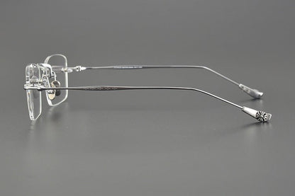 Chrome Hearts - Inspired rimless square glasses | Japanese Craftsmanship Pure Titanium Square Frames - HP eyeglasses