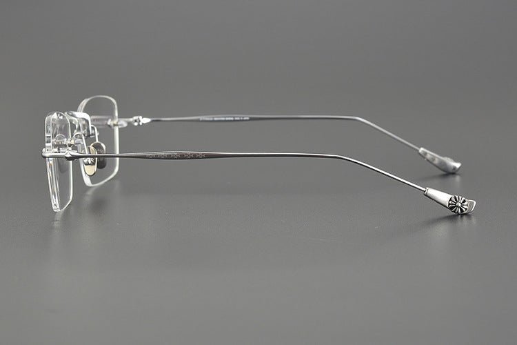 Chrome Hearts - Inspired rimless square glasses | Japanese Craftsmanship Pure Titanium Square Frames - HP eyeglasses