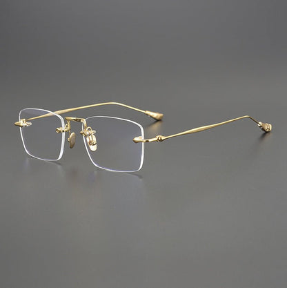 Chrome Hearts - Inspired rimless square glasses | Japanese Craftsmanship Pure Titanium Square Frames - HP eyeglasses