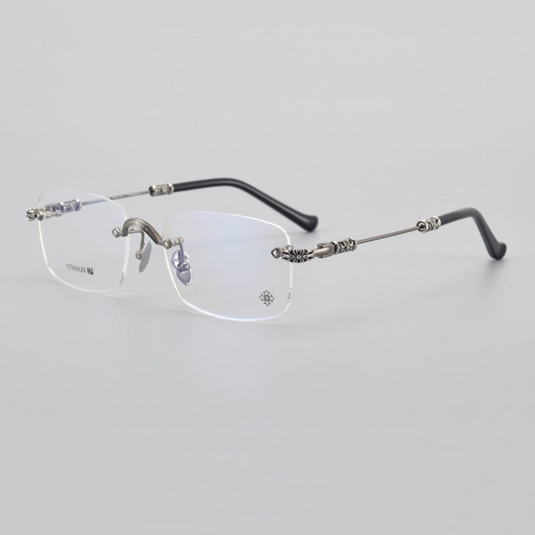 Chrome Hearts - Inspired Titanium Rimless Glasses | Retro Business Frames for Men & Women - HP eyeglasses