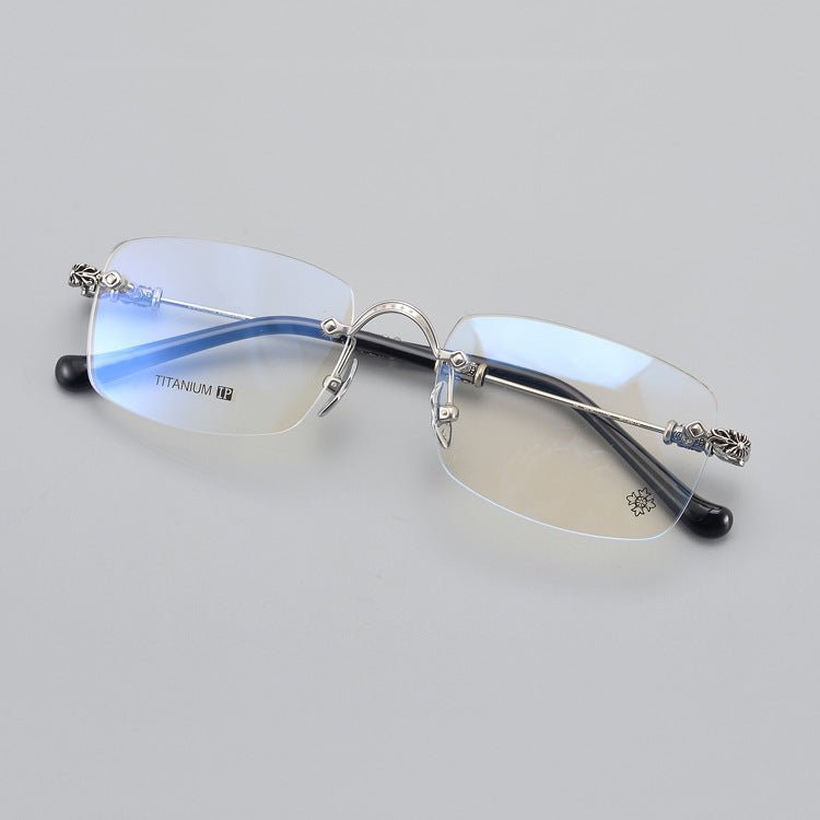 Chrome Hearts - Inspired Titanium Rimless Glasses | Retro Business Frames for Men & Women - HP eyeglasses