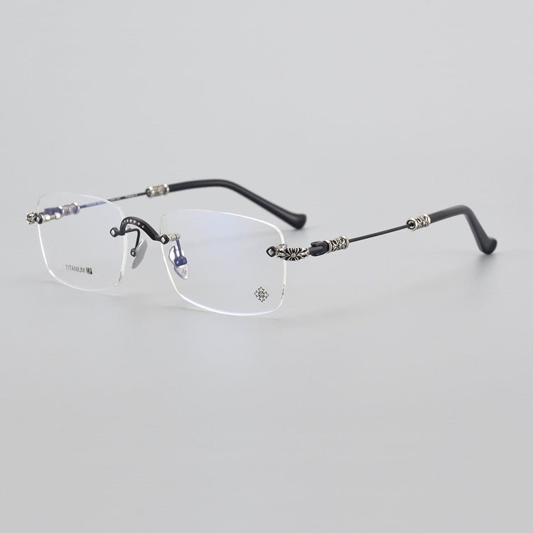 Chrome Hearts - Inspired Titanium Rimless Glasses | Retro Business Frames for Men & Women - HP eyeglasses