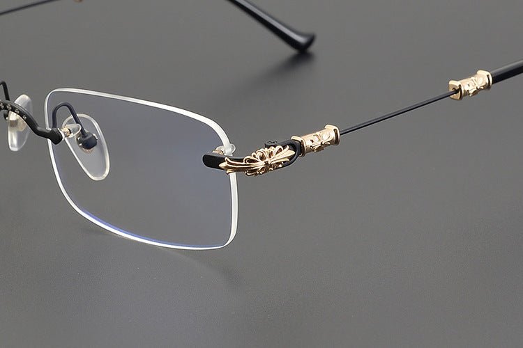 Chrome Hearts Rimless Titanium Glasses | Lightweight Square Frames for Men - HP eyeglasses