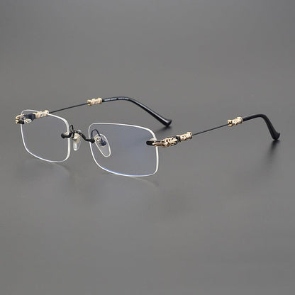 Chrome Hearts Rimless Titanium Glasses | Lightweight Square Frames for Men - HP eyeglasses