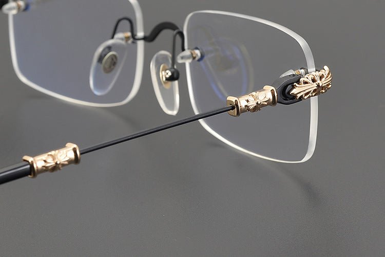 Chrome Hearts Rimless Titanium Glasses | Lightweight Square Frames for Men - HP eyeglasses