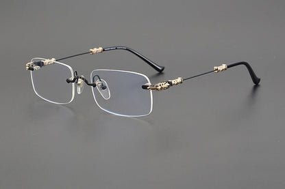 Chrome Hearts Rimless Titanium Glasses | Lightweight Square Frames for Men - HP eyeglasses