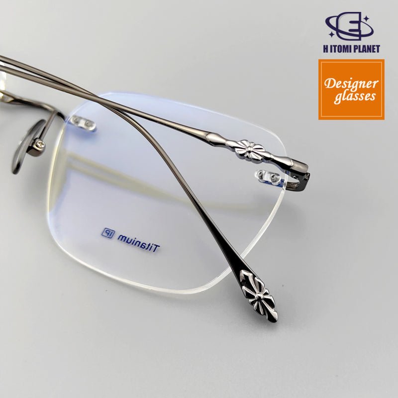 Chrome Hearts - Style Rimless Glasses | Lightweight Frameless Design for High Prescription Lenses | Vintage Artistic Look - EO - 753 - HP eyeglasses