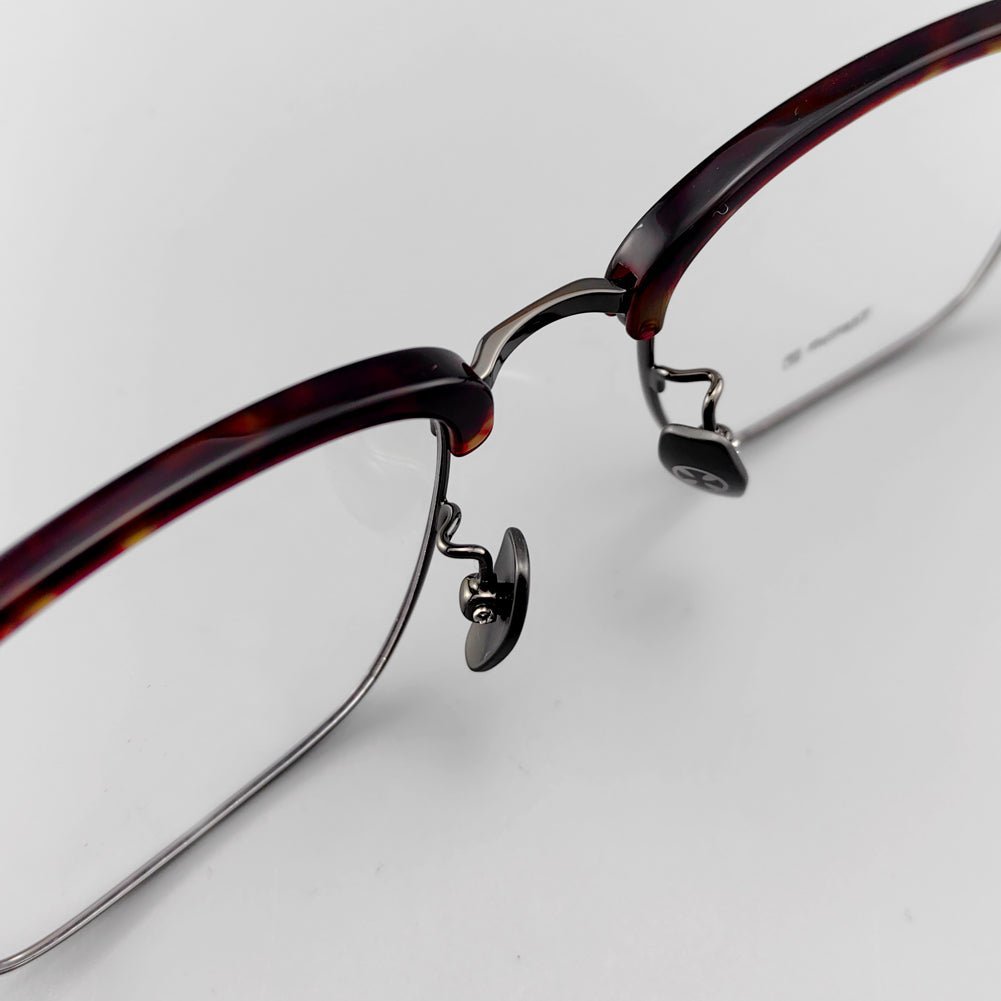 Classic Browline Titanium Eyeglasses - Customizable Lenses for Personalized Vision - EO - 511 - HP eyeglasses