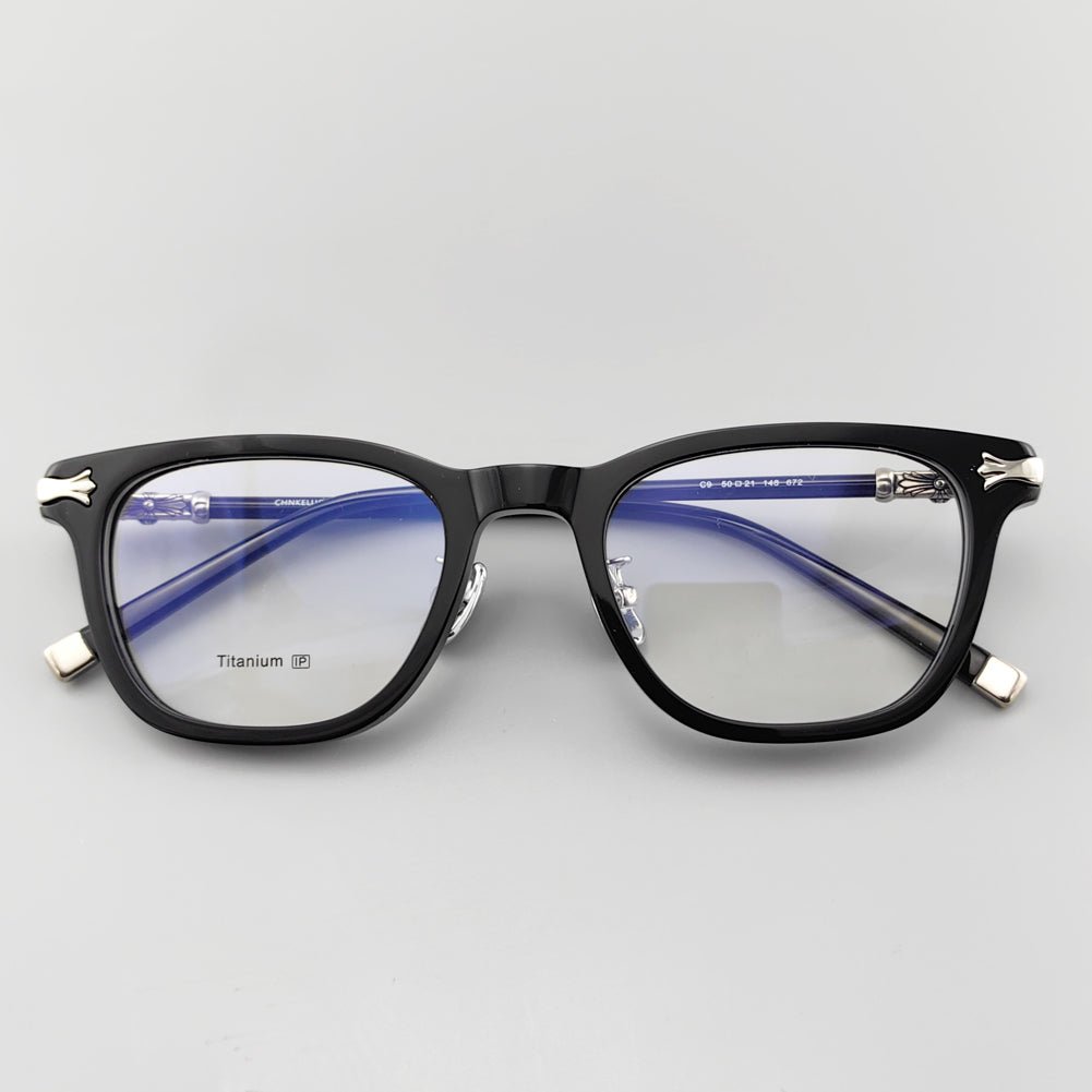 Classic Design Black Acetate Eyeglass Frame - EO 672 - HP eyeglasses